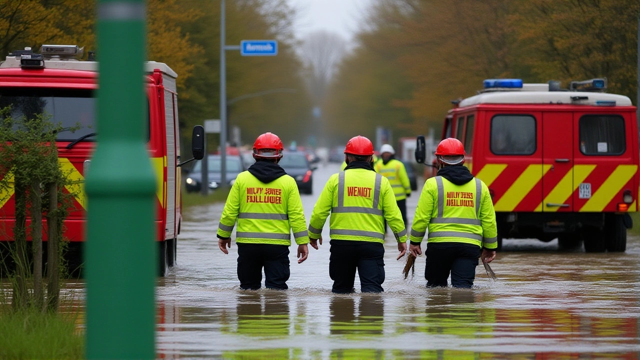 Storm Claudia Floods Monmouth, Wales, Closing Roads and Schools Amid Emergency Operations